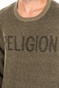 RELIGION-Ανδρική πλεκτή μπλούζα RELIGION χακί