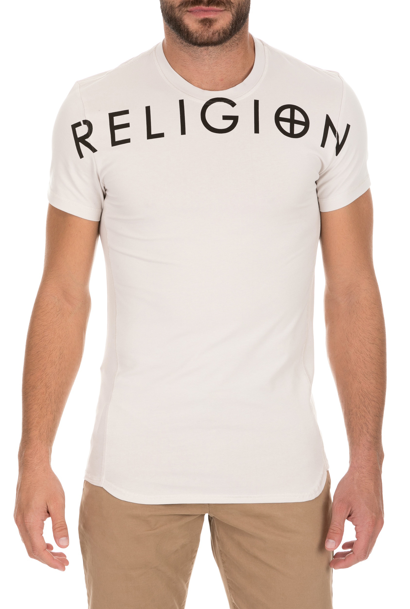Ανδρικά/Ρούχα/Μπλούζες/Κοντομάνικες RELIGION - Ανδρικό t-shirt RELIGION GYM μπεζ