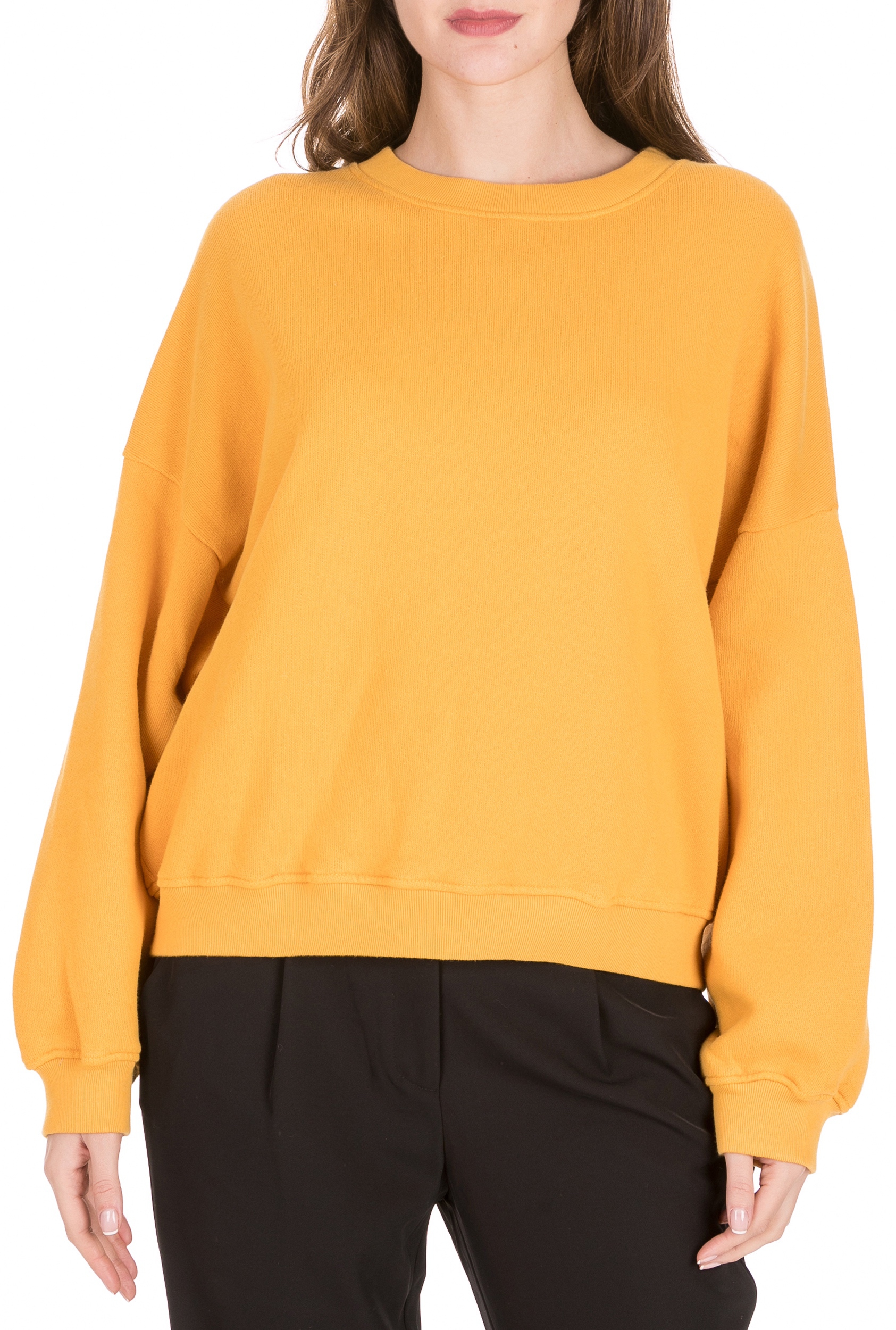 Γυναικεία/Ρούχα/Φούτερ/Μπλούζες AMERICAN VINTAGE - Γυναικεία φούτερ μπλούζα AMERICAN VINTAGE κίτρινη