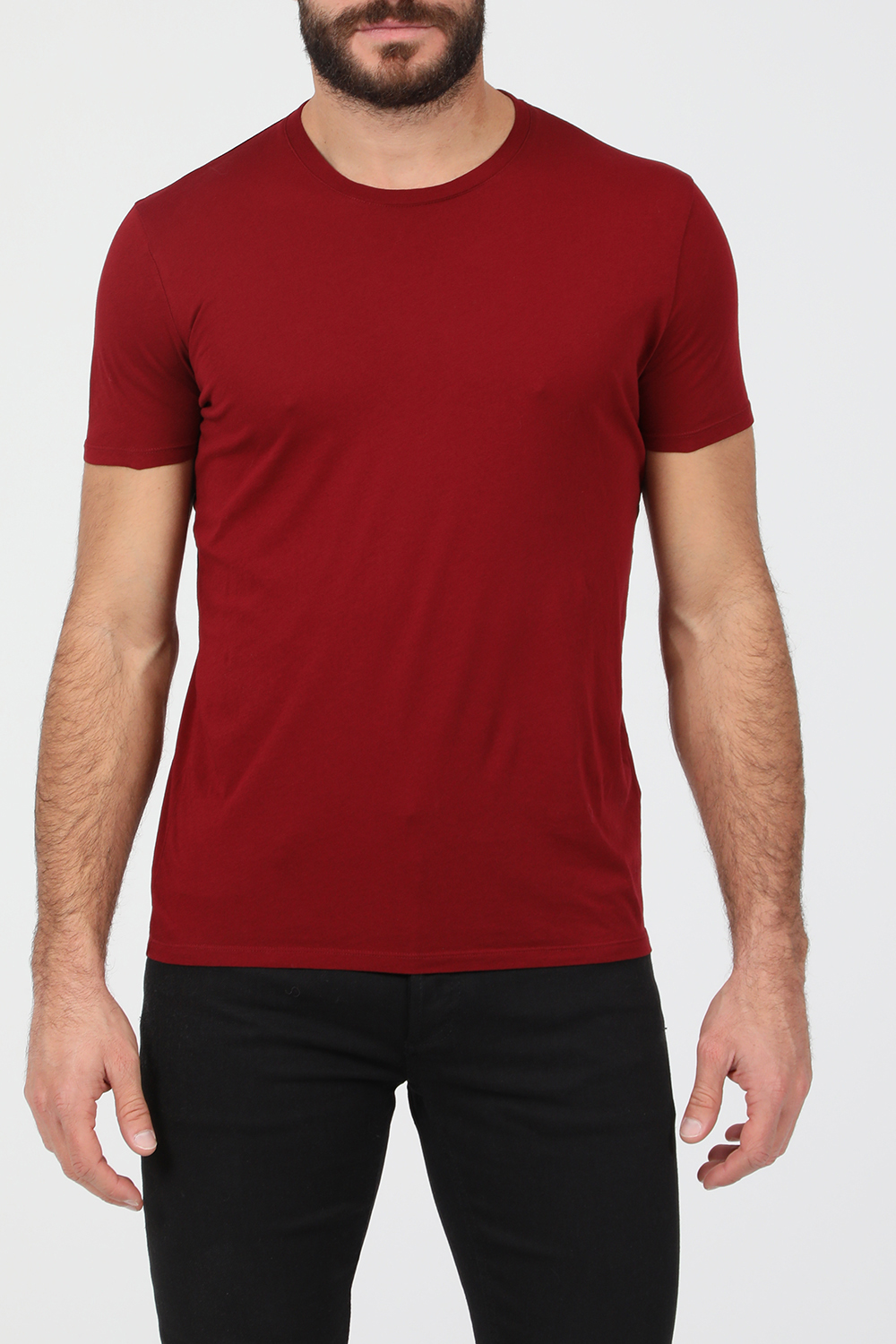 Ανδρικά/Ρούχα/Μπλούζες/Κοντομάνικες AMERICAN VINTAGE - Ανδρικό t-shirt AMERICAN VINTAGE μπορντό