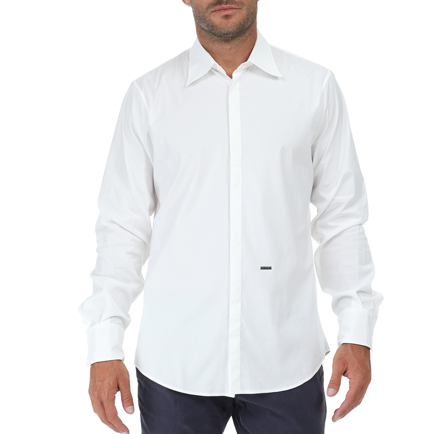 Ανδρικά/Ρούχα/Πουκάμισα/Μακρυμάνικα Dsquared2 - Ανδρικό πουκάμισο Dsquared2 λευκό