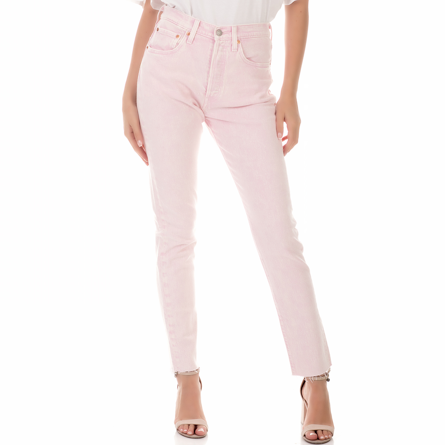 LEVI'S - Γυναικείο ψηλόμεσο τζιν παντελόνι LEVI'S 501 SKINNY ACID LIGHT λιλά Γυναικεία/Ρούχα/Τζίν/Skinny