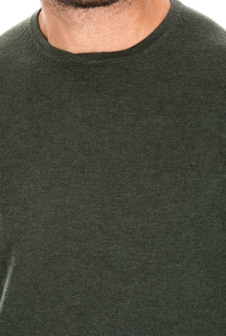 SSEINSE-Ανδρική πλεκτή μπλούζα SSEINSE GIROCOLLO λαδί