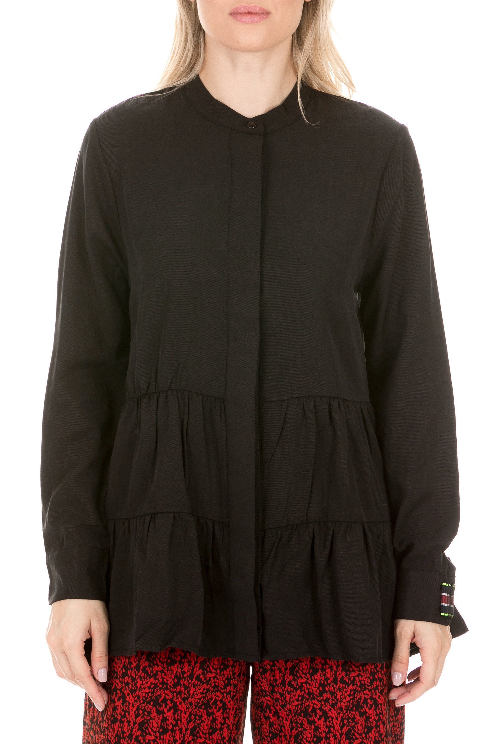 Γυναικεία/Ρούχα/Πουκάμισα/Μακρυμάνικα COTTON CANDY - Γυναικείο πουκάμισο COTTON CANDY PREMIUM SELECTION μαύρο