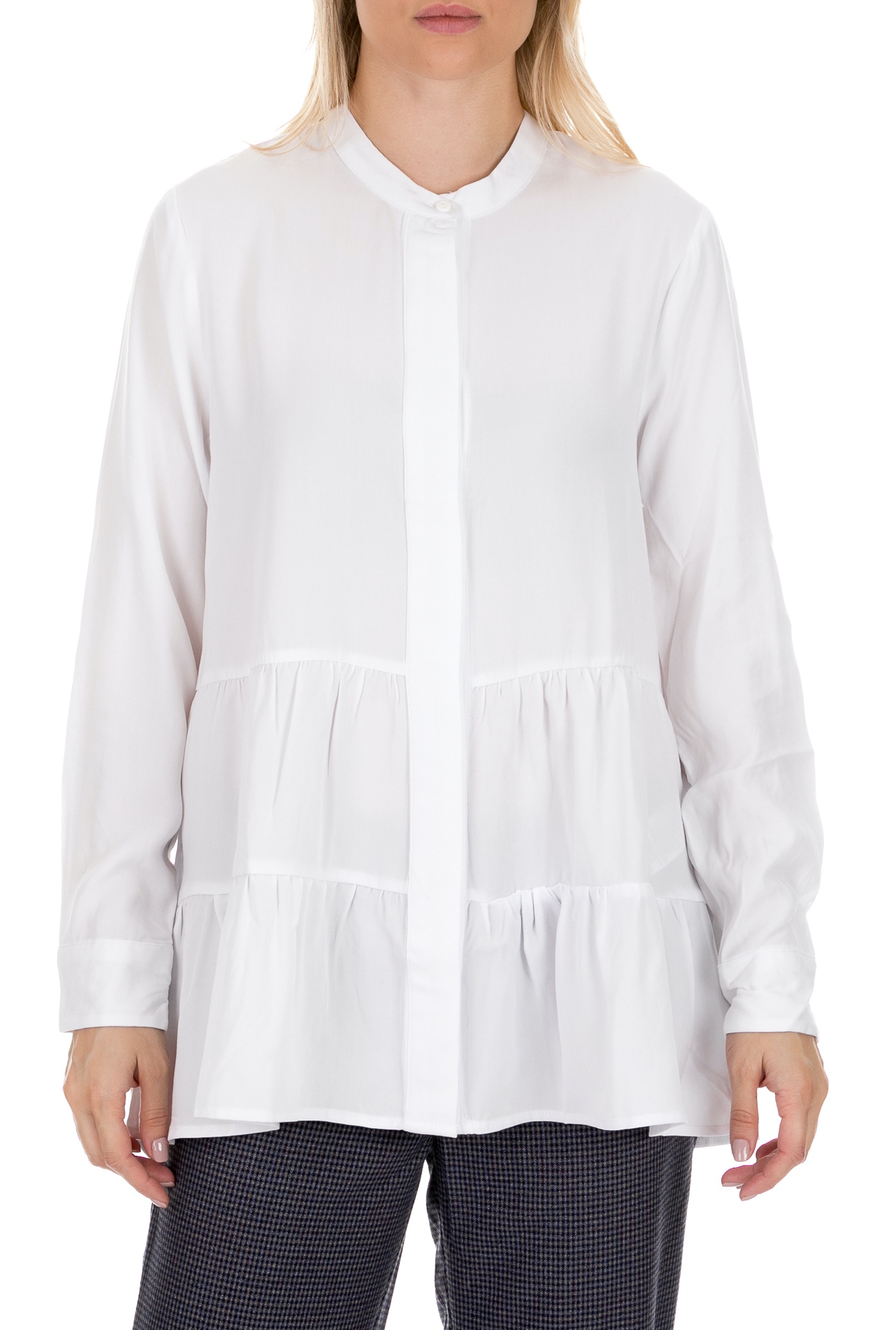 Γυναικεία/Ρούχα/Πουκάμισα/Μακρυμάνικα COTTON CANDY - Γυναικεία πουκαμίσα COTTON CANDY PREMIUM SELECTION λευκή