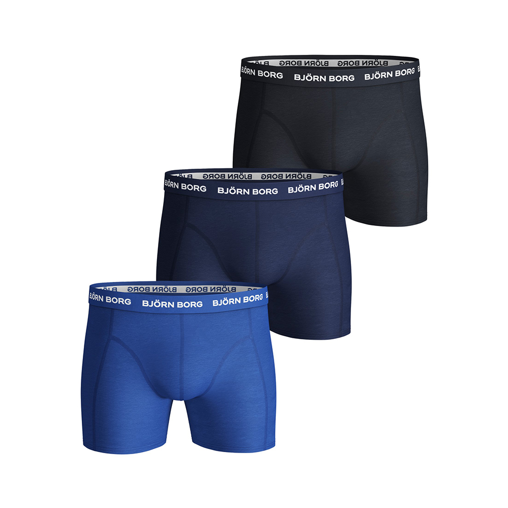 Ανδρικά/Ρούχα/Εσώρουχα/Μπόξερ BJORN BORG - Ανδρικά εσώρουχα boxer σετ των 3 BJORN BORG μπλε