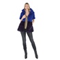 TAVUS-Γυναικείο γούνινο παλτό TAVUS μπλε