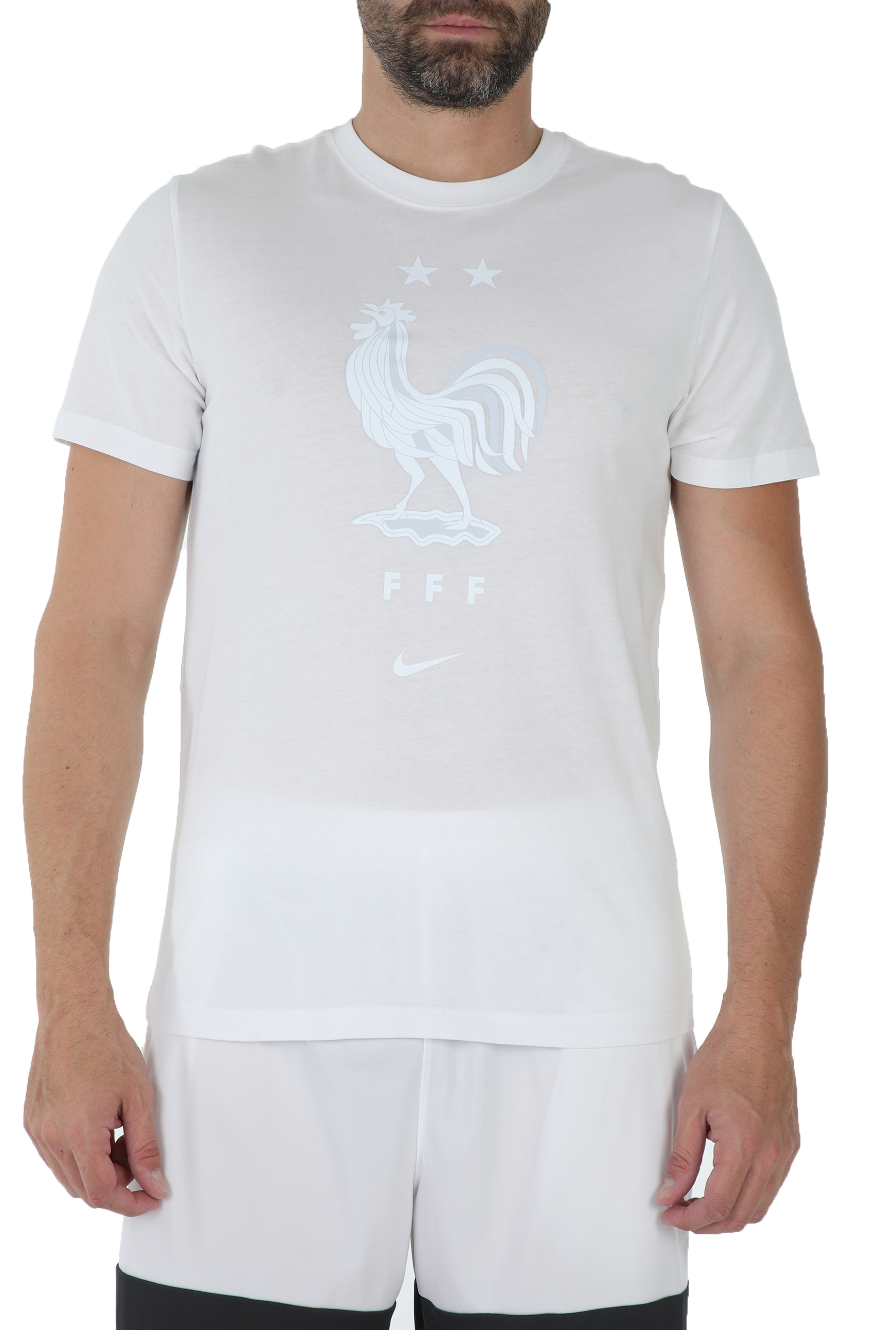 Ανδρικά/Ρούχα/Αθλητικά/T-shirt NIKE - Ανδρική κοντομάνικη μπλούζα NIKE EVERGREEN CREST λευκή