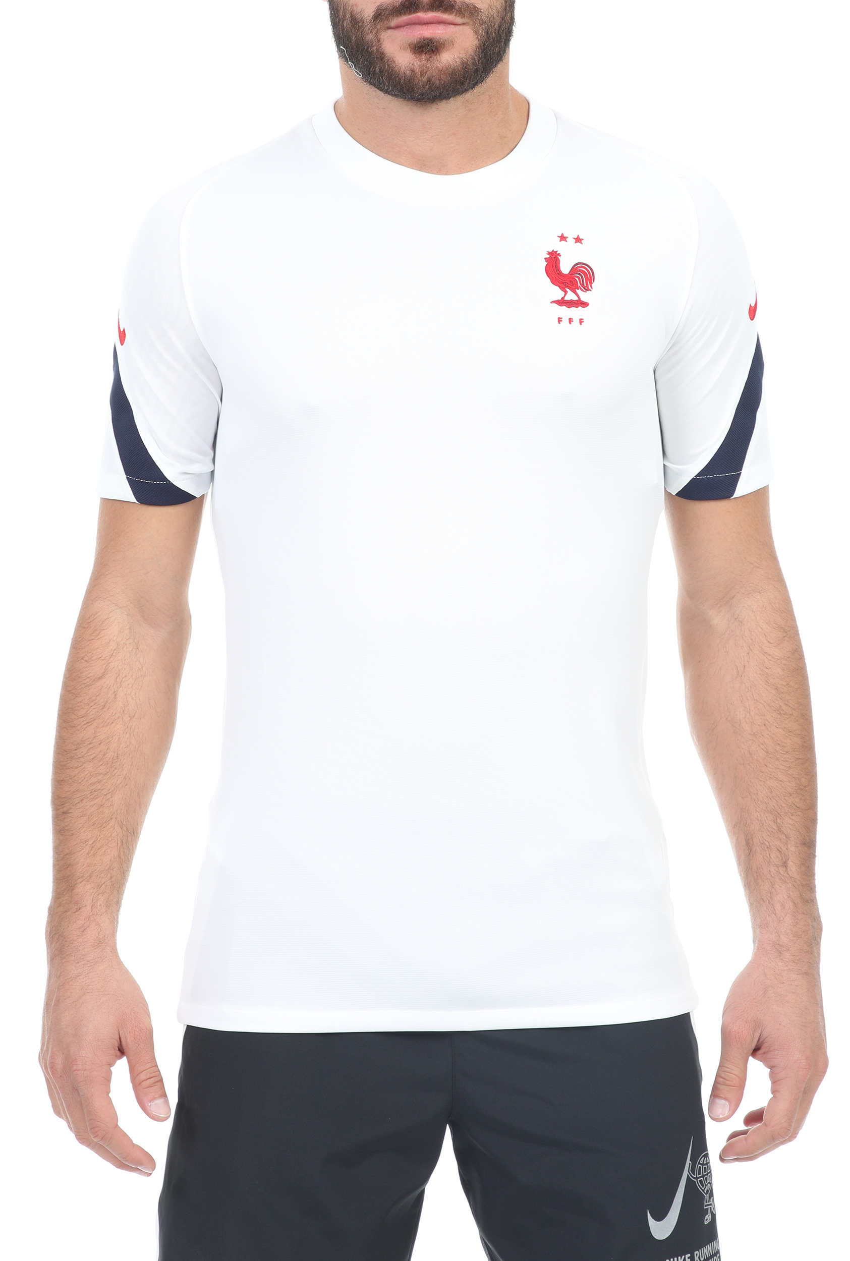 Ανδρικά/Ρούχα/Αθλητικά/T-shirt NIKE - Ανδρική μπλούζα NIKE BRT STRK TOP SS λευκή