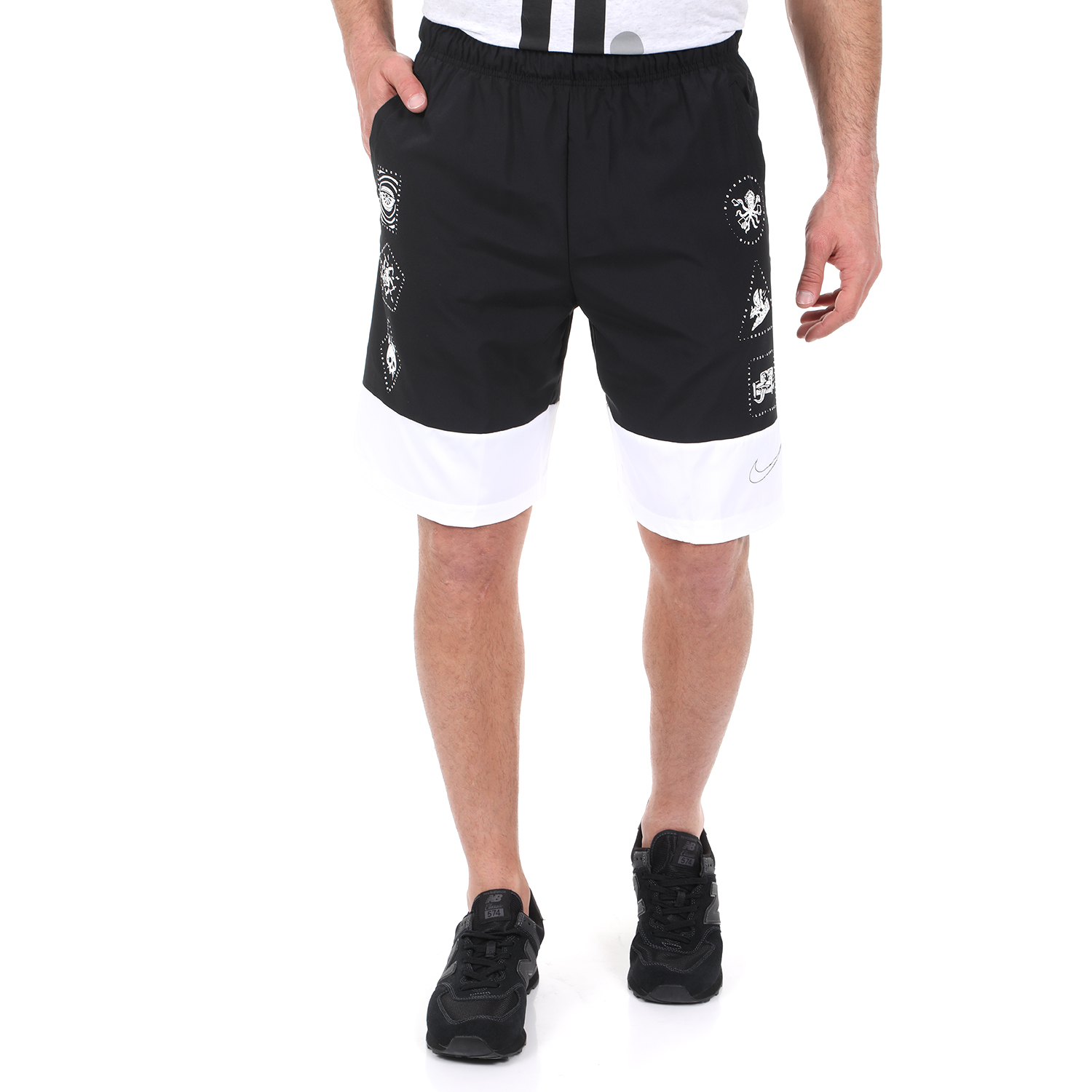 Ανδρικά/Ρούχα/Σορτς-Βερμούδες/Αθλητικά NIKE - Ανδρική αθλητική βερμούδα NIKE FLX SHORT 2.0 VLNS μαύρη λευκή
