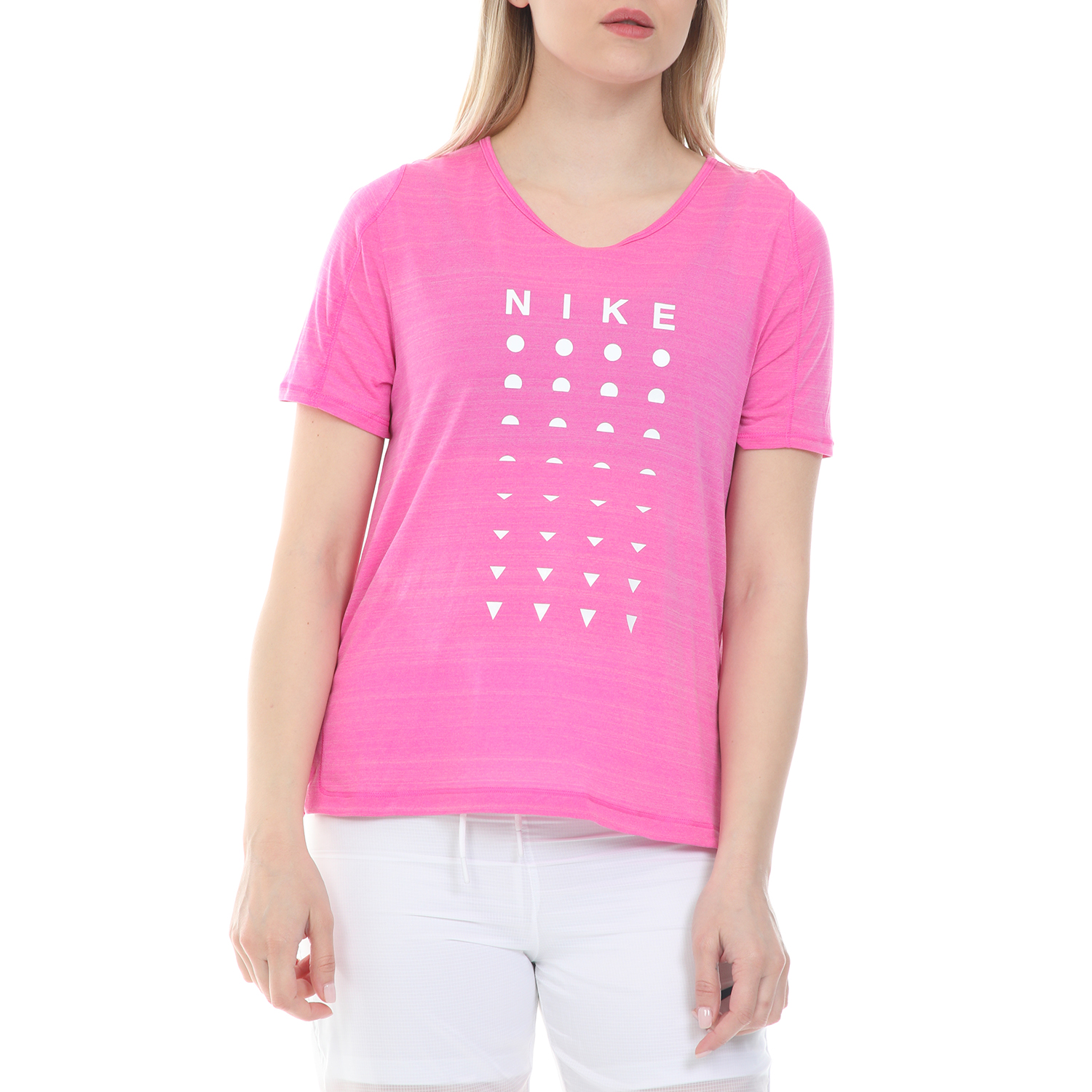 Γυναικεία/Ρούχα/Αθλητικά/T-shirt-Τοπ NIKE - Γυναικεία μπλούζα NIKE ICNCLSH TOP SS BETTER ροζ λευκό