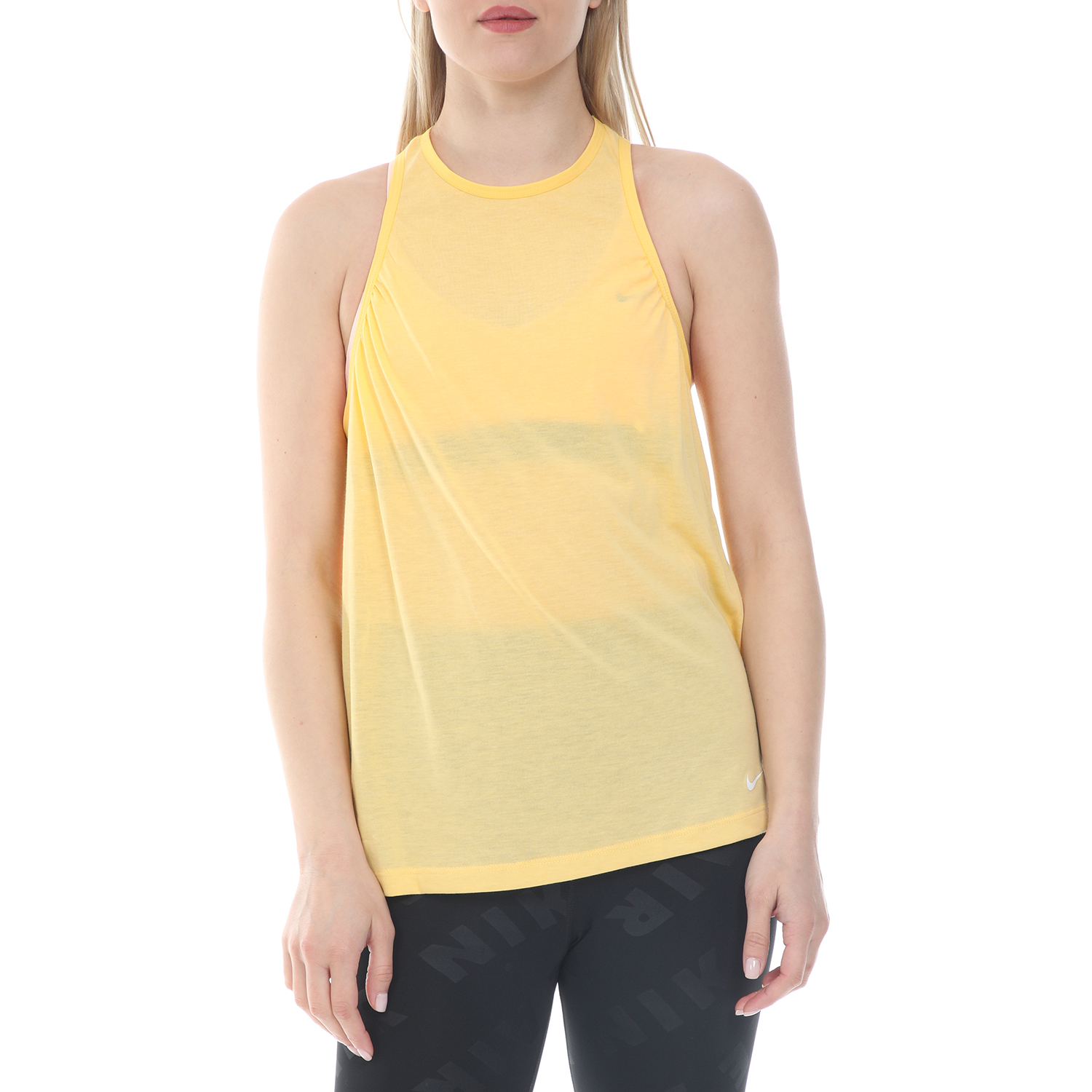 Γυναικεία/Ρούχα/Αθλητικά/T-shirt-Τοπ NIKE - Γυναικείο top NIKE TANK ICN CLSH BST κίτρινο