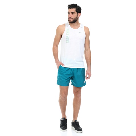 NIKE-Ανδρικό αμάνικο t-shirt ΝΙΚΕ WILD RUN RISE 365 TANK λευκό