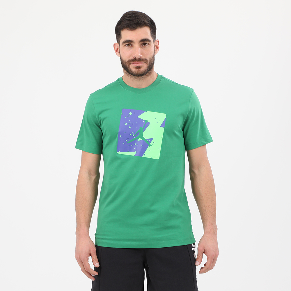 Ανδρικά/Ρούχα/Αθλητικά/T-shirt NIKE - Ανδρικό t-shirt NIKE CJ6244 M J POOLSIDE CREW πράσινο
