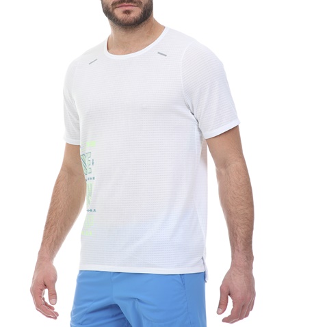 NIKE-Ανδρικό t-shirt NIKE WILD RUN RISE 365 TOP SS λευκό