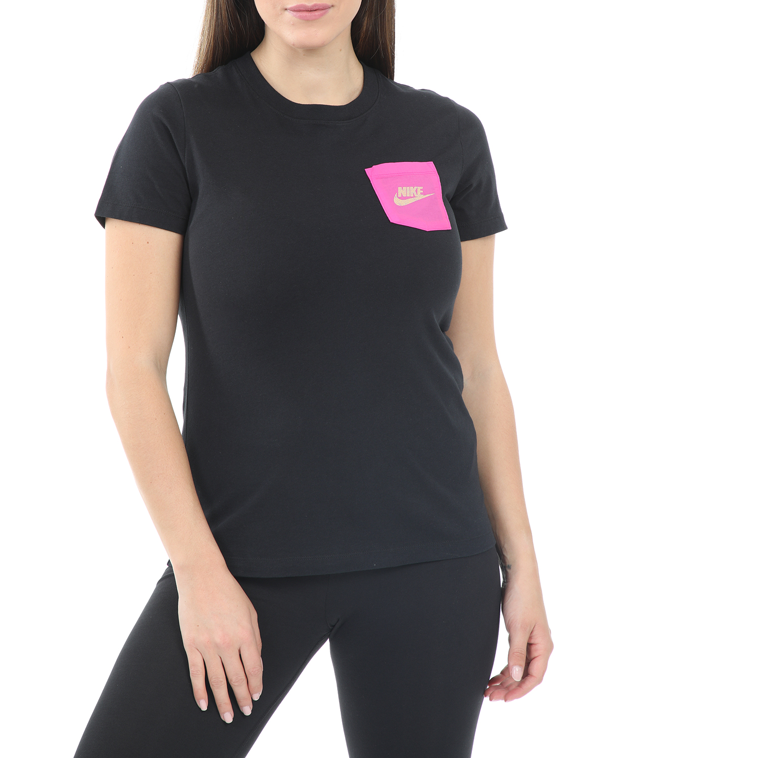 Γυναικεία/Ρούχα/Αθλητικά/T-shirt-Τοπ NIKE - Γυναικείο t-shirt NIKE SW TEE ICON CLASH μαύρο
