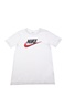 NIKE-Παιδικό t-shirt NIKE NSW TEE FAUX EMBROIDERY λευκό
