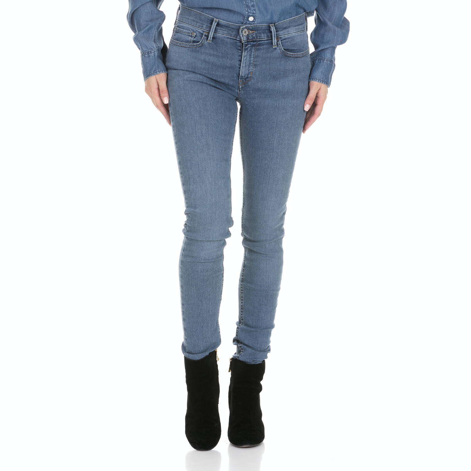 Γυναικεία/Ρούχα/Τζίν/Skinny LEVI'S - Γυναικείο jean παντελόνι LEVI'S INNOVATION SUPER SKINNY CHELSEA μπλε