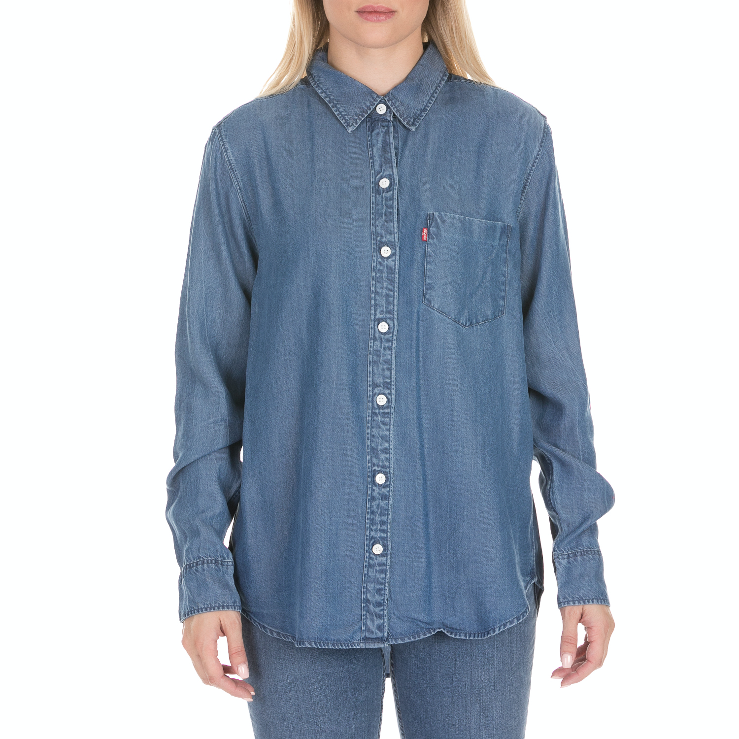 LEVI'S - Γυναικείο πουκάμισο LEVI'S ULTIMATE BOYFRIEND MEDIUM μπλε