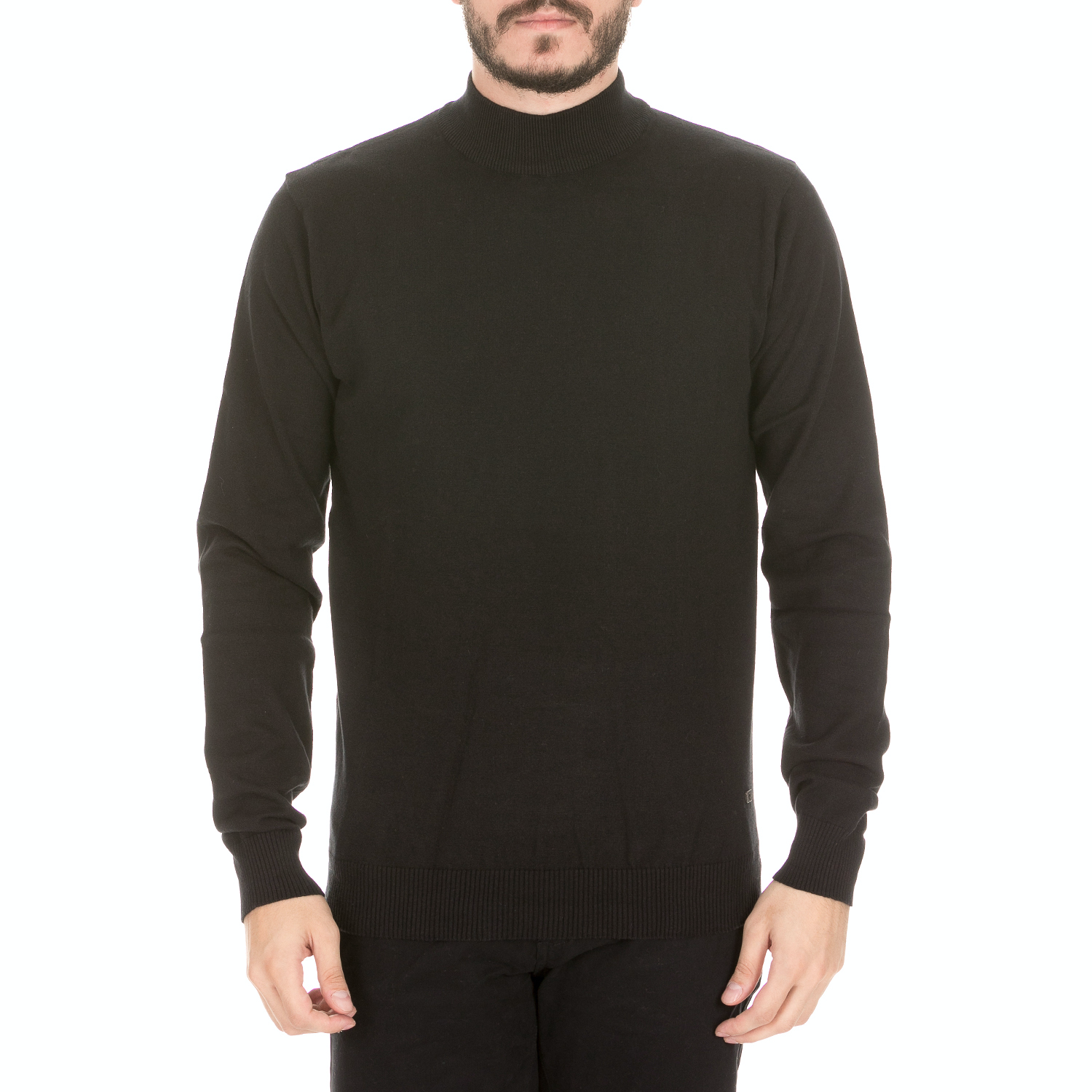BATTERY - Ανδρική πλεκτή μπλούζα BATTERY μαύρη Ανδρικά/Ρούχα/Πλεκτά-Ζακέτες/Πουλόβερ