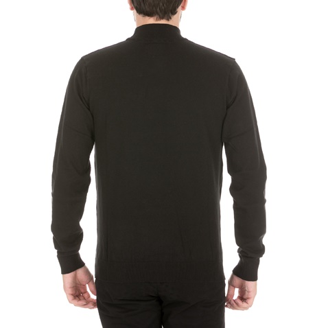  BATTERY-Ανδρική πλεκτή μπλούζα  BATTERY μαύρη