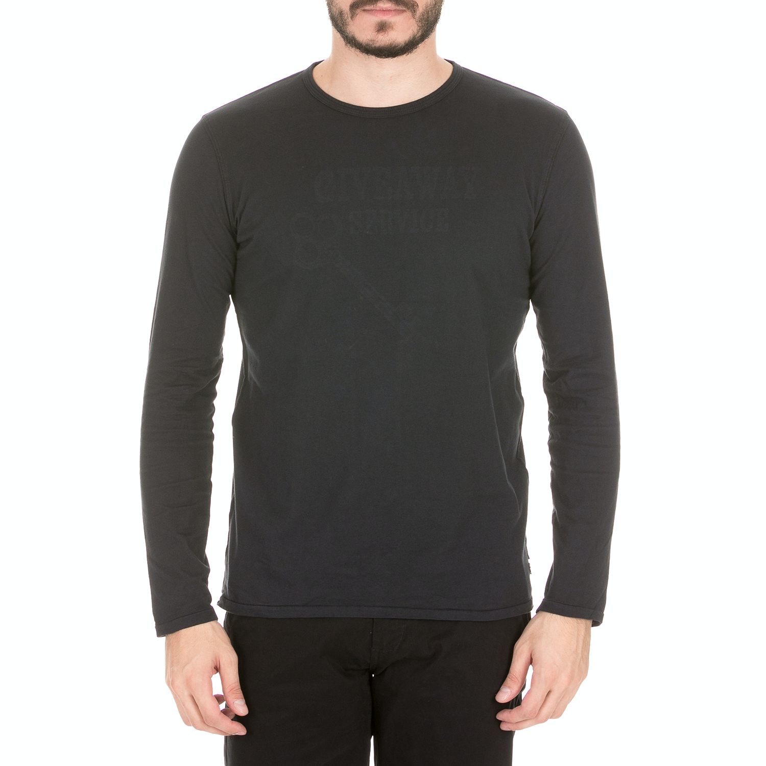 GREENWOOD - Ανδρική μπλούζα GREENWOOD μαύρη Ανδρικά/Ρούχα/Μπλούζες/Μακρυμάνικες