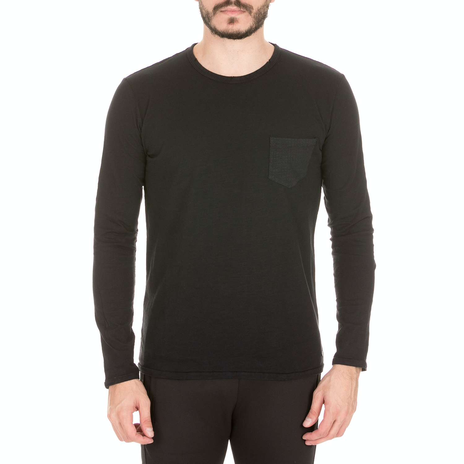 BATTERY - Ανδρική μπλούζα BATTERY μαύρη Ανδρικά/Ρούχα/Μπλούζες/Μακρυμάνικες