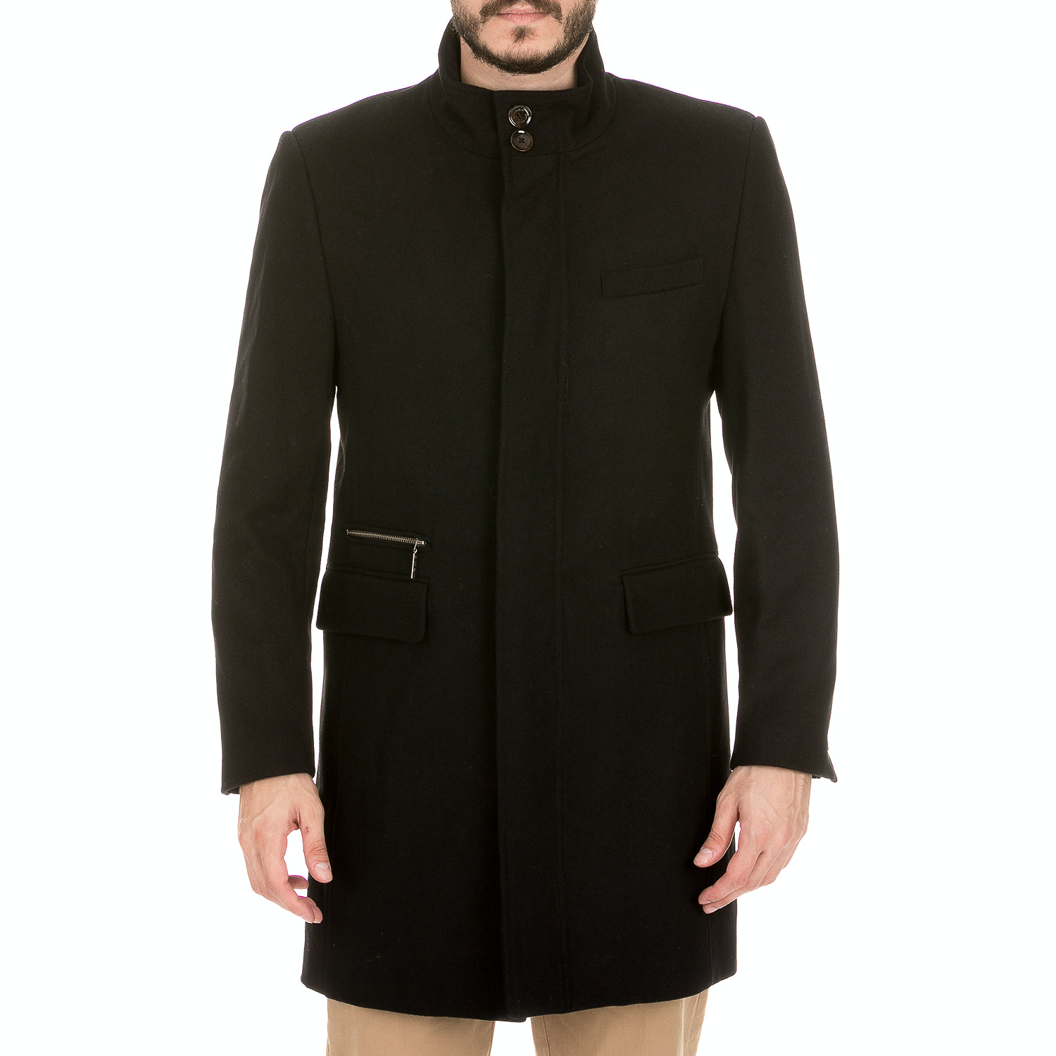 Ανδρικά/Ρούχα/Πανωφόρια/Παλτό DORS - Ανδρικό παλτό DORS μαύρο