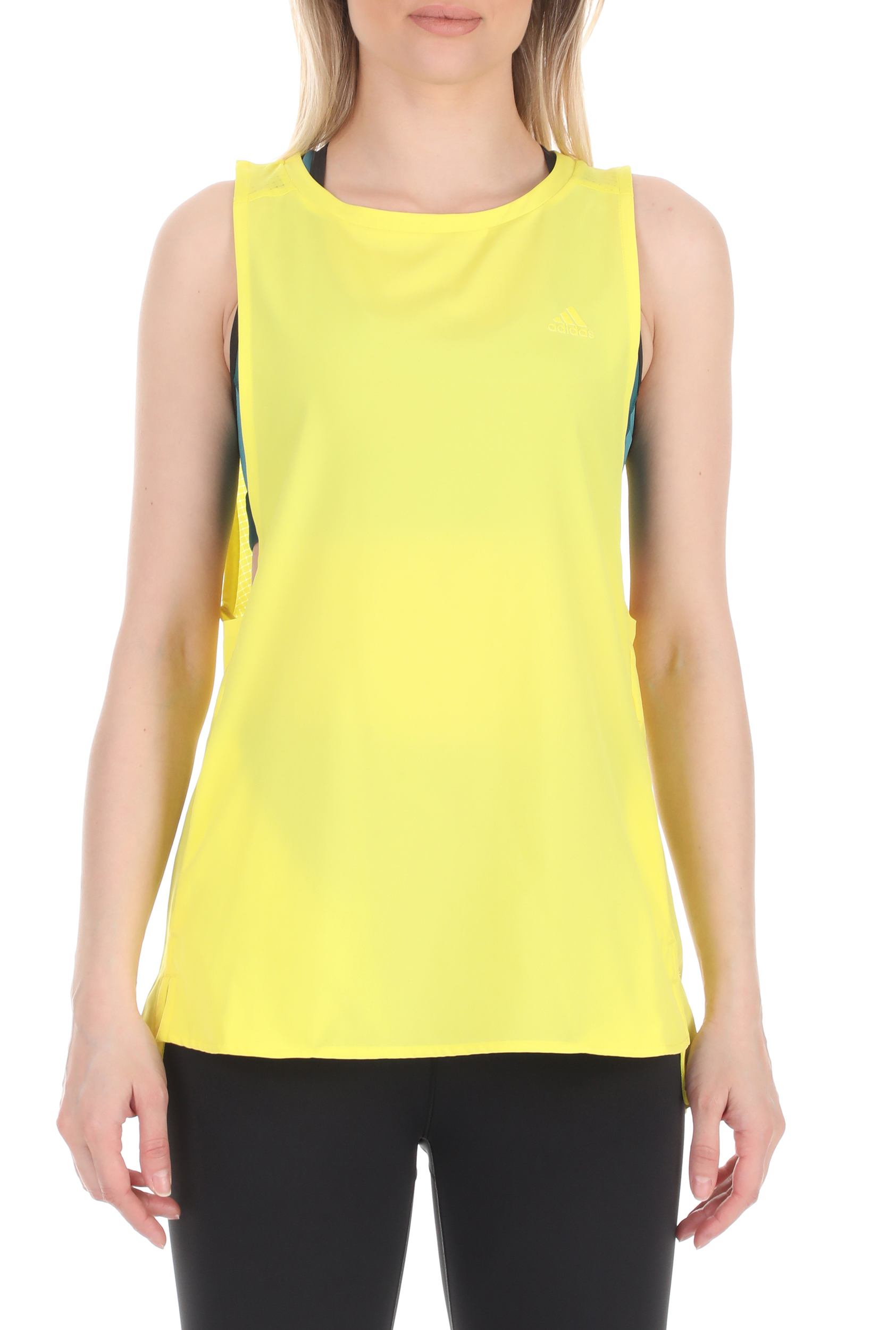 Γυναικεία/Ρούχα/Αθλητικά/T-shirt-Τοπ adidas Performance - Γυναικείo top adidas Performance κίτρινο