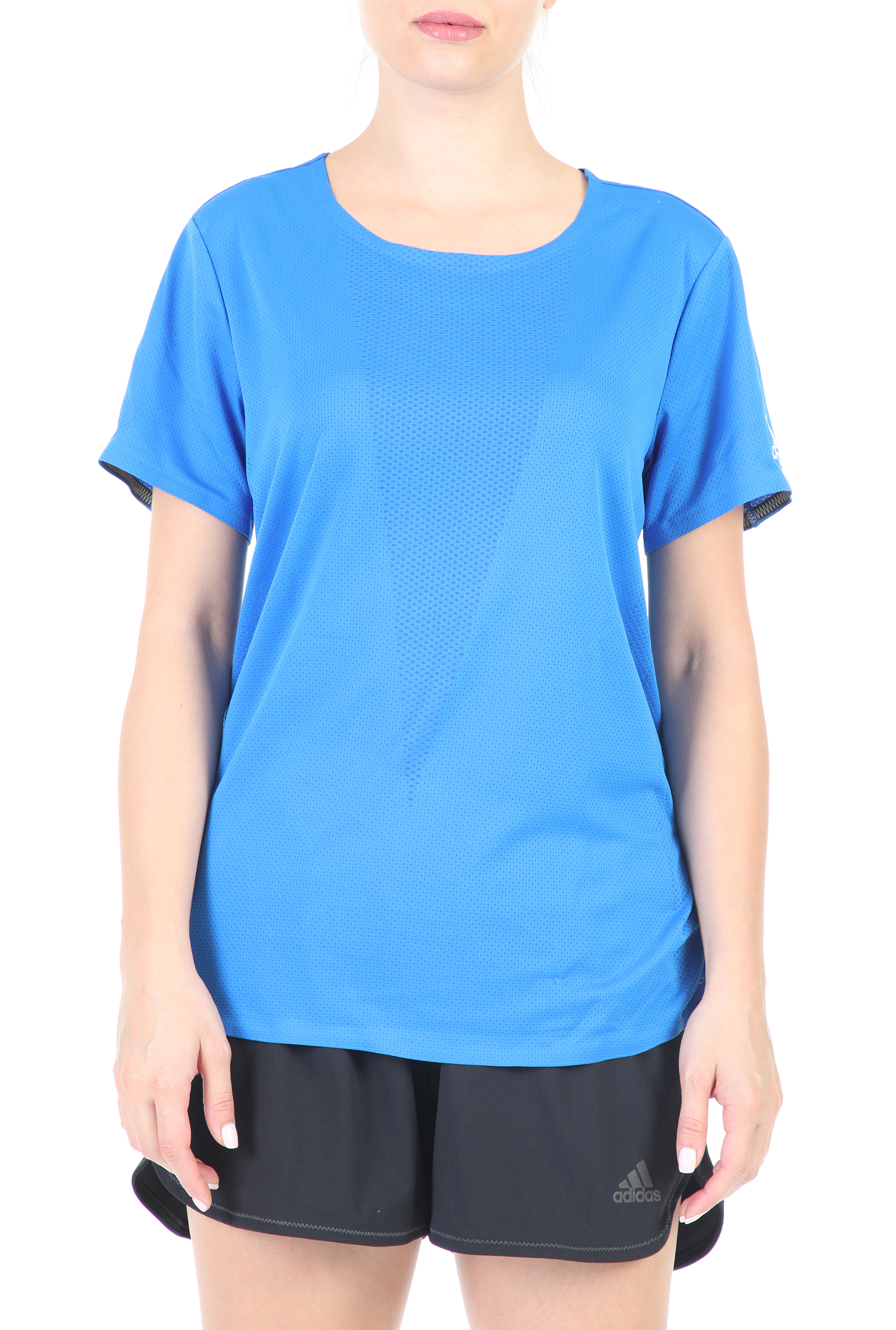 Γυναικεία/Ρούχα/Αθλητικά/T-shirt-Τοπ adidas Performance - Γυναικείο αθλητικό t-shirt adidas HEAT.RDY μπλε