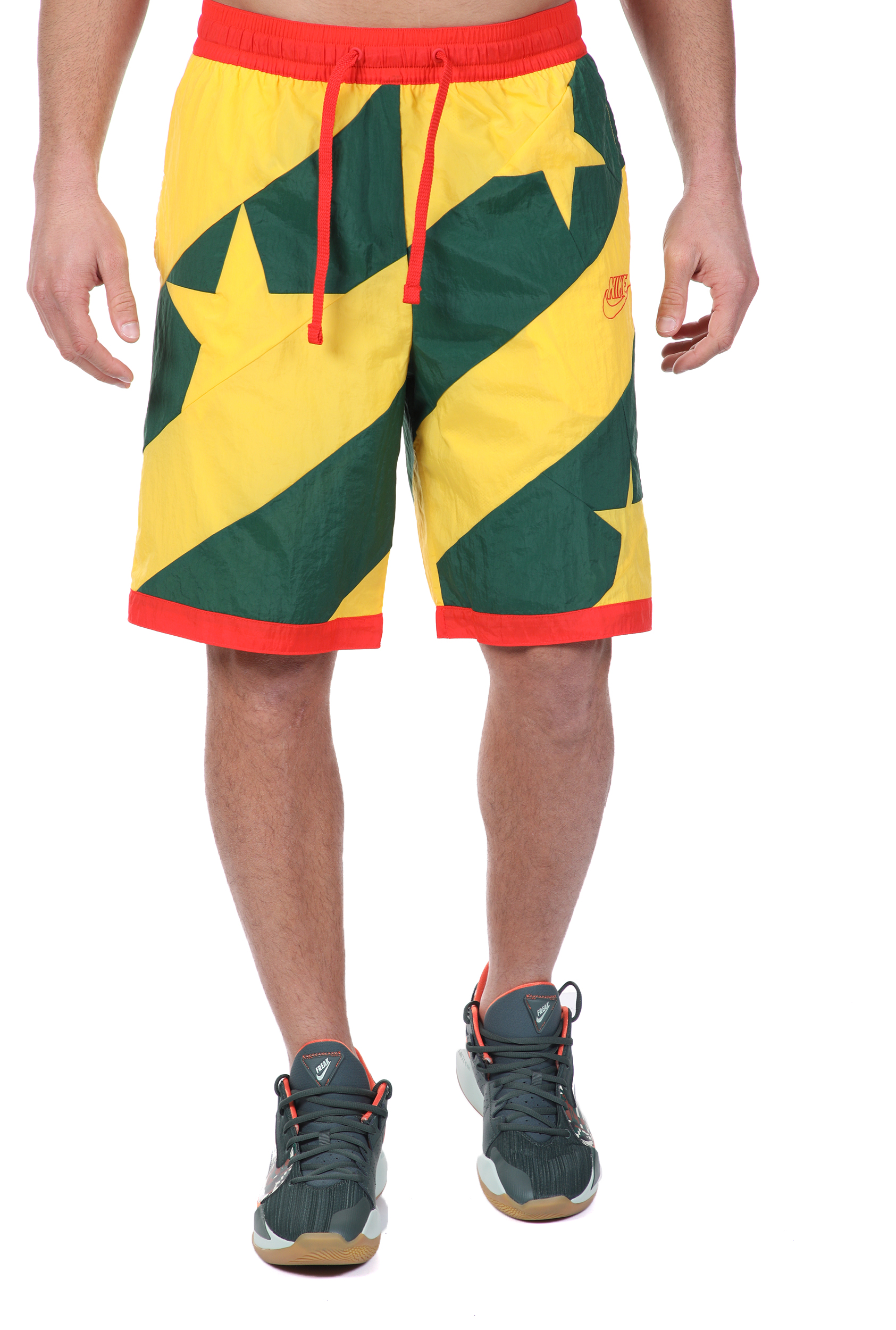Ανδρικά/Ρούχα/Σορτς-Βερμούδες/Αθλητικά NIKE - Ανδρική βερμούδα NIKE THROWBACK πράσινη κίτρινη