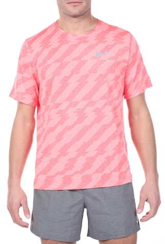 NIKE-Ανδρική μπλούζα NIKE DF MILER SS FF JAC ροζ