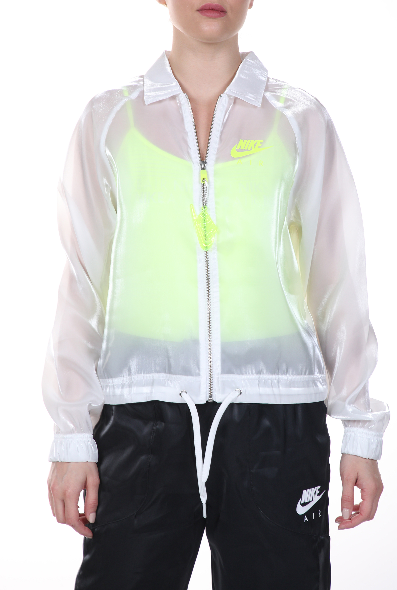 Γυναικεία/Ρούχα/Πανωφόρια/Τζάκετς NIKE - Γυναικείο jacket NIKE NSW AIR JKT SHEEN λευκό