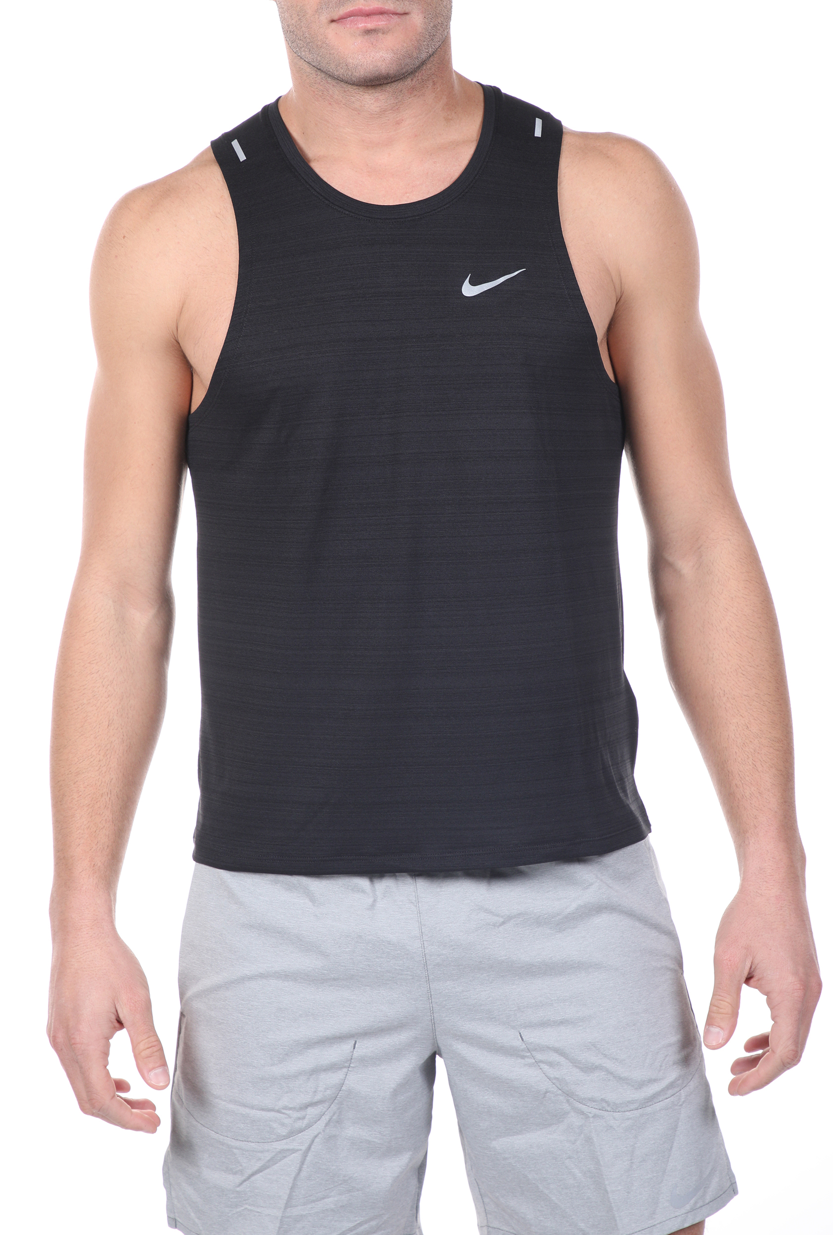Ανδρικά/Ρούχα/Αθλητικά/T-shirt NIKE - Ανδρική μπλούζα NIKE DF MILER TANK μαύρη