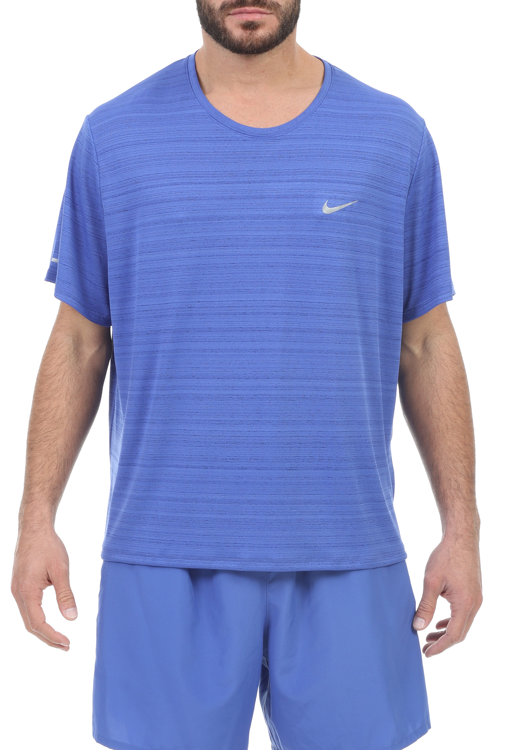 Ανδρικά/Ρούχα/Αθλητικά/T-shirt NIKE - Ανδρική μπλούζα NIKE DF MILER TOP SS μπλε