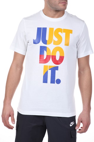 NIKE-Ανδρικό t-shirt NIKE NSW SS TEE JDI HBR λευκό