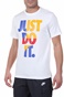 NIKE-Ανδρικό t-shirt NIKE NSW SS TEE JDI HBR λευκό