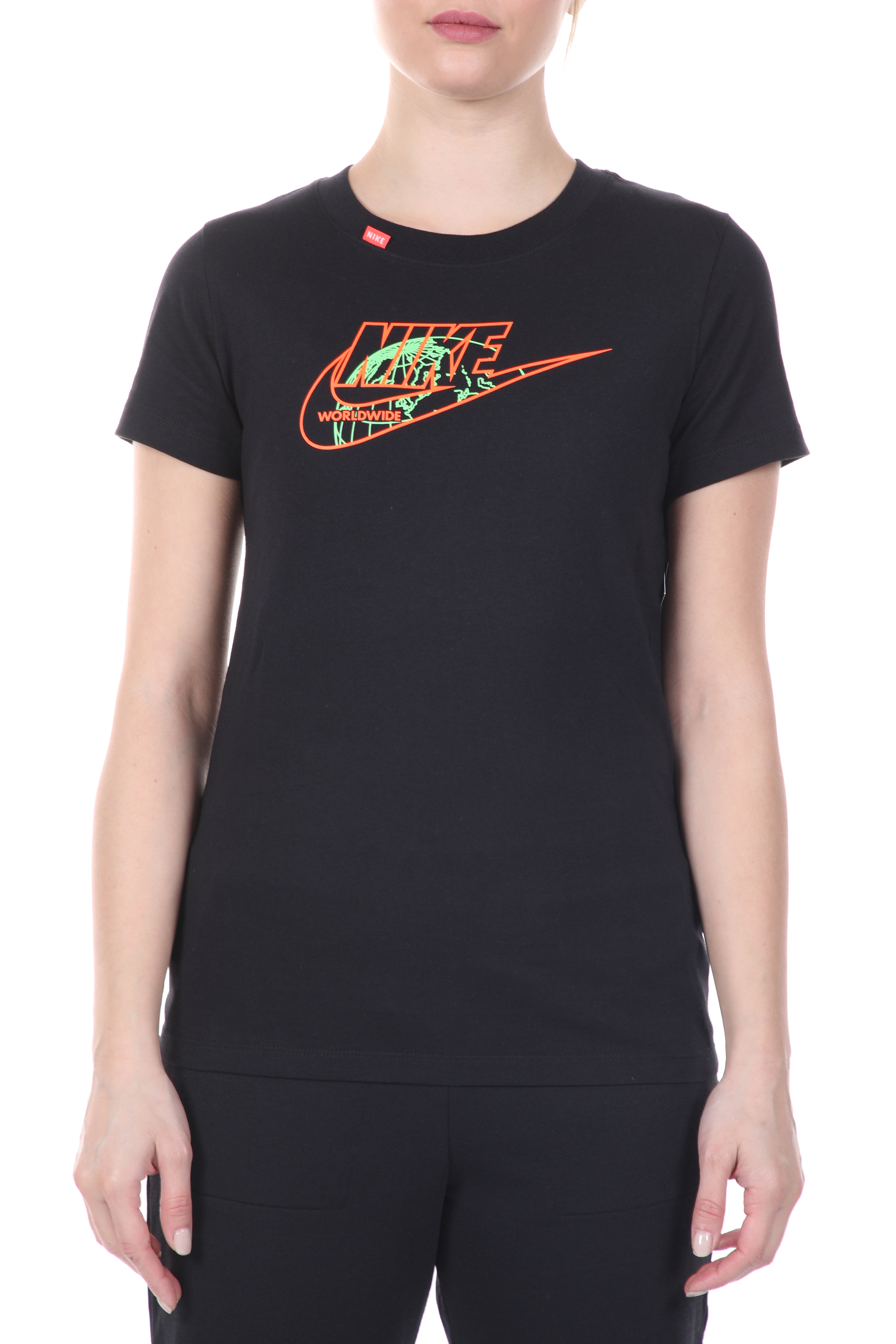 Γυναικεία/Ρούχα/Αθλητικά/T-shirt-Τοπ NIKE - Γυναικείο t-shirt NIKE NSW TEE WORLDWIDE 1 μαύρο