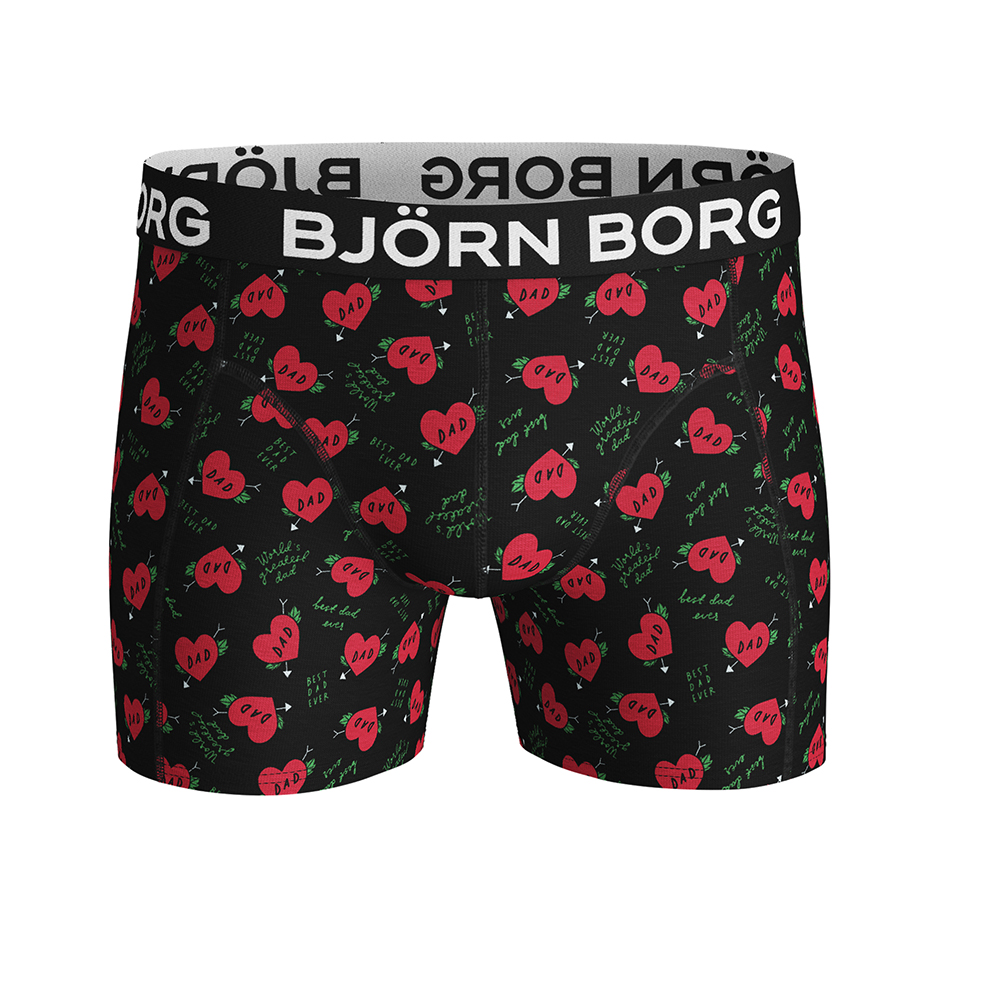 BJORN BORG - Ανδρικό εσώρουχο boxer BJORN BORG μαύρο κόκκινο