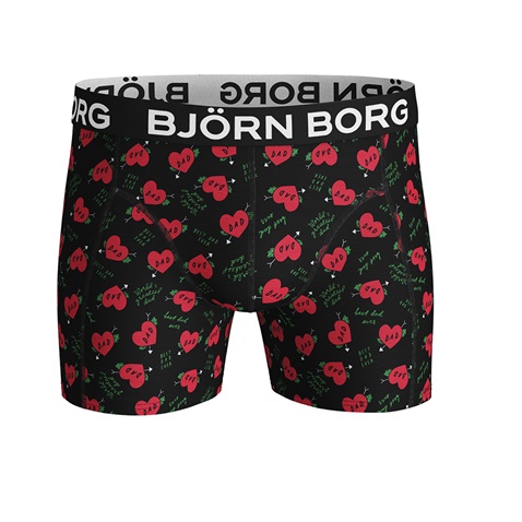 BJORN BORG-Ανδρικό εσώρουχο boxer BJORN BORG μαύρο κόκκινο