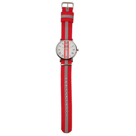 MOOD MAKERS-Unisex ρολόι χειρός MOOD MAKERS REFLECTIVE με υφασμάτινο λουράκι κόκκινο