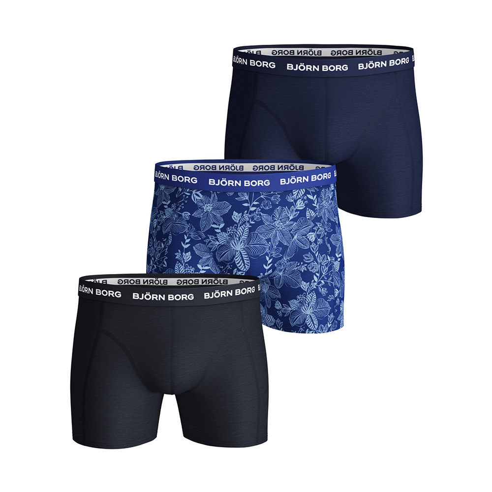 BJORN BORG - Ανδρικά εσώρουχα boxer σετ των 3 BJORN BORG μπλε