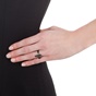 FOLLI FOLLIE-Επίχρυσο ατσάλινο δαχτυλίδι FOLLI FOLLIE μαύρο