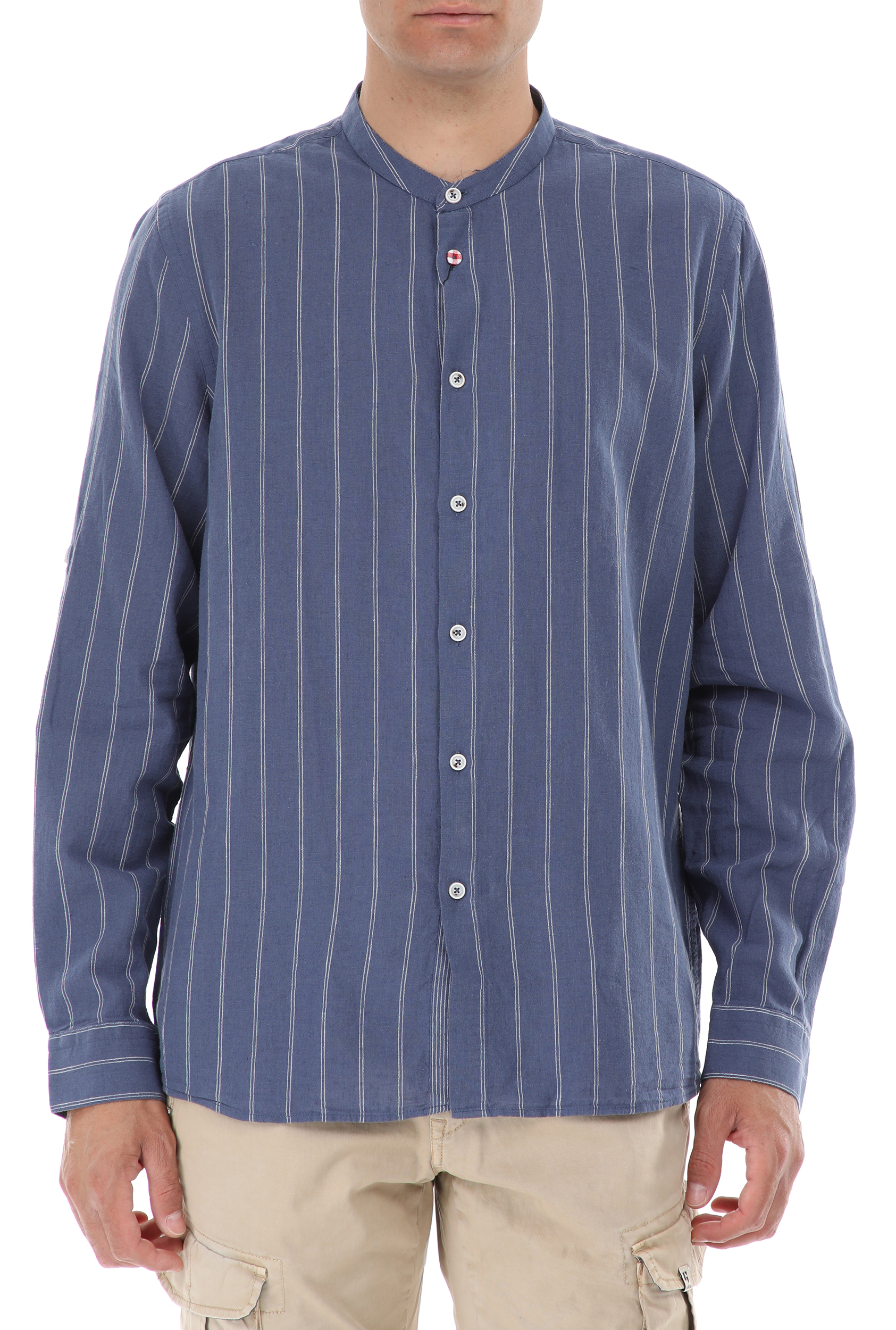 Ανδρικά/Ρούχα/Πουκάμισα/Μακρυμάνικα SSEINSE - Ανδρικό πουκάμισο SSEINSE COREANA M/L μπλε λευκό