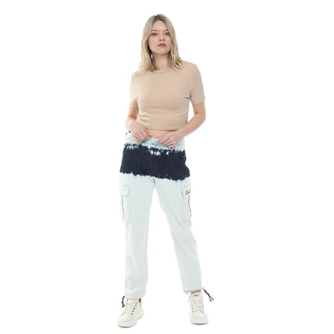 KARL LAGERFELD-Γυναικείο jean παντελόνι KARL LAGERFELD A33 WASH 6 μπλε