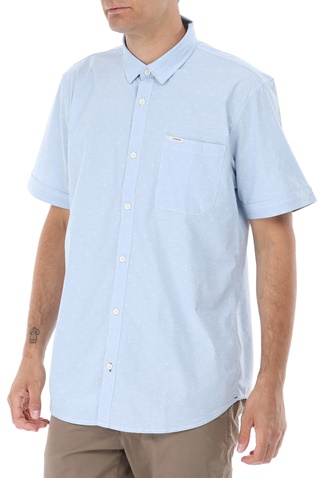 GARCIA JEANS-Ανδρικό πουκάμισο GARCIA JEANS γαλάζιο λευκό