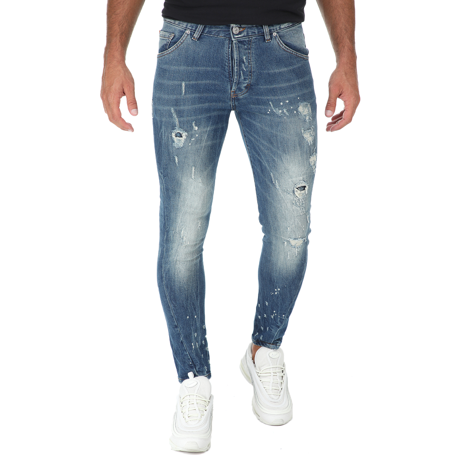 Ανδρικά/Ρούχα/Τζίν/Skinny TAKESHY KUROSAWA - Ανδρικό jean παντελόνι TAKESHY KUROSAWA μπλε