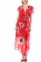 RELIGION-Γυναικείο μακρύ φόρεμα RELIGION TITAN κόκκινο