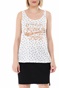 SUPERDRY-Γυναικείο top SUPERDRY D1 RO DOT AOP CLASSIC VEST λευκό μαύρο