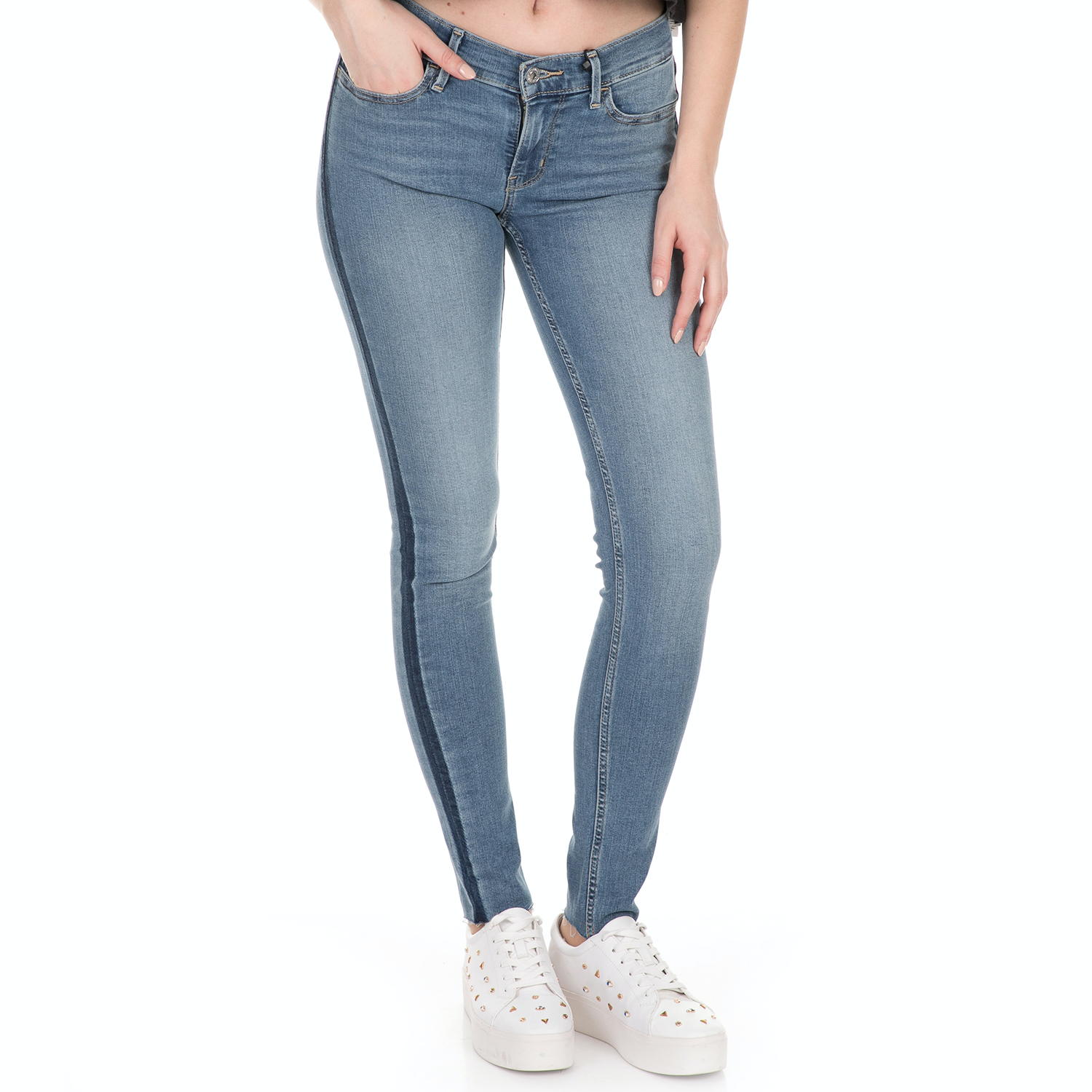 Γυναικεία/Ρούχα/Τζίν/Skinny LEVI'S - Γυναικείο jean παντελόνι LEVI'S INNOVATION SUPER SKINNY DANCIN μπλε